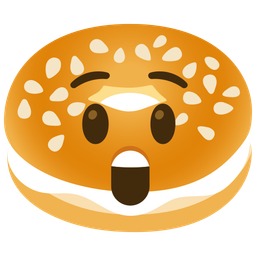bagel and astonished face