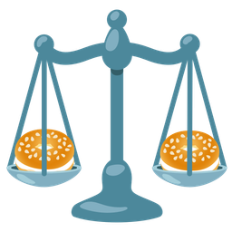 bagel and balance scale