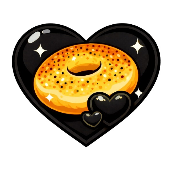 Bagel and Black heart