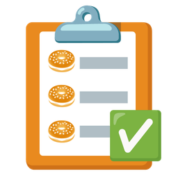 bagel and check mark button