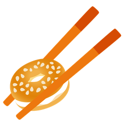 bagel and chopsticks
