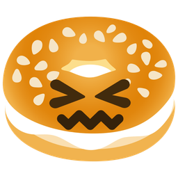 bagel and confounded face