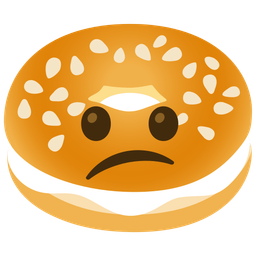 bagel and confused face