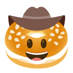 bagel and cowboy hat face