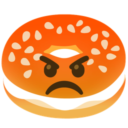 bagel and enraged face