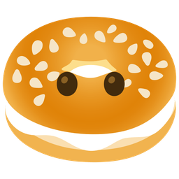 bagel and face without mouth
