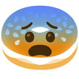bagel and fearful face