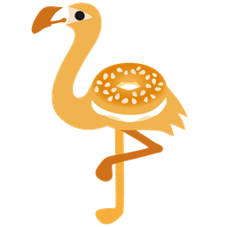 bagel and flamingo