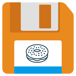 bagel and floppy disk