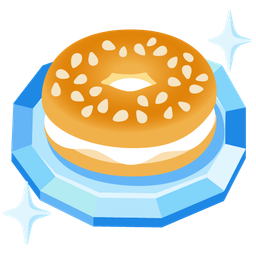 bagel and gem stone