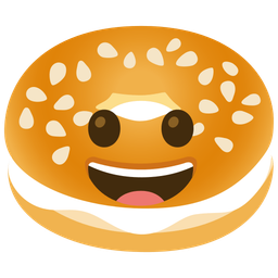 Bagel and Grinning face