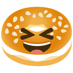 Bagel and Grinning squinting face