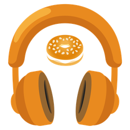 bagel and headphone