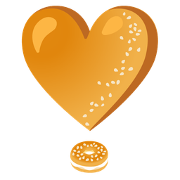 bagel and heart exclamation
