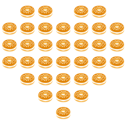 bagel and heart suit