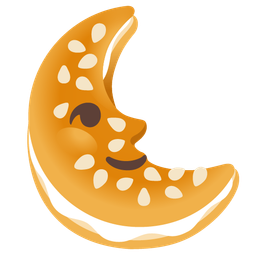 bagel and last quarter moon face