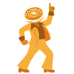 bagel and mirror ball