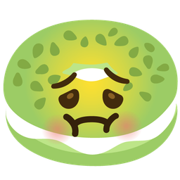 bagel and nauseated face