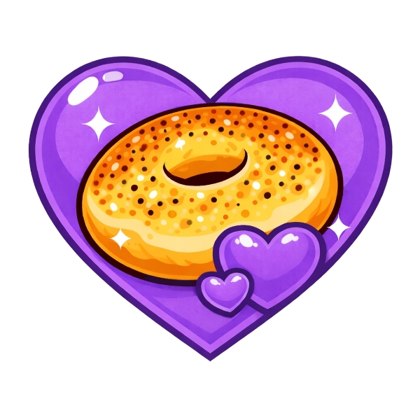 Bagel and Purple heart