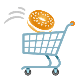 bagel and shopping cart