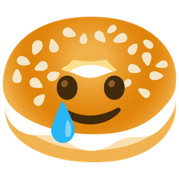 Bagel and Smiling face with tear