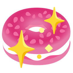 bagel and sparkling heart