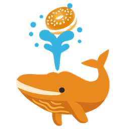 bagel and spouting whale