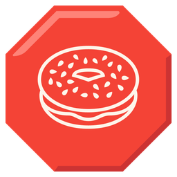 bagel and stop sign