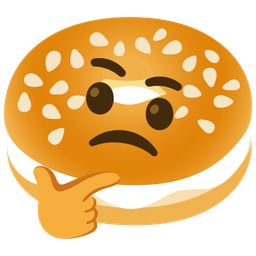 bagel and thinking face