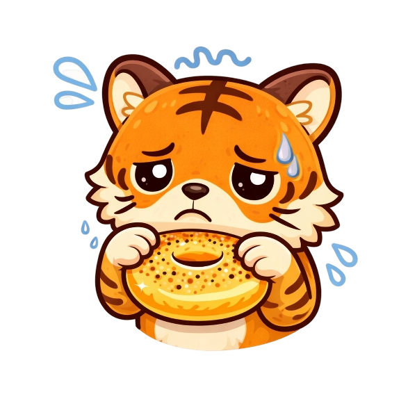 Bagel and Tiger face