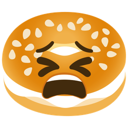bagel and tired face
