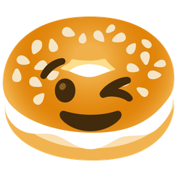 Bagel and Winking face