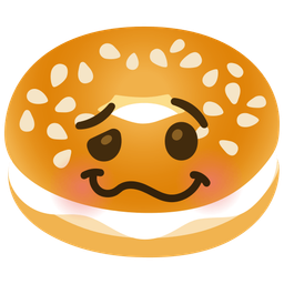 bagel and woozy face