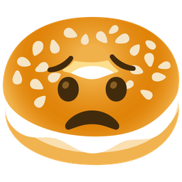 bagel and worried face
