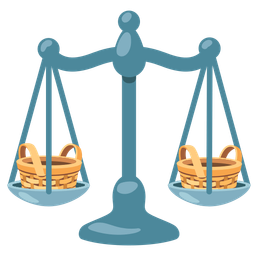 balance scale and basket