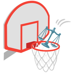 balance scale and basketball