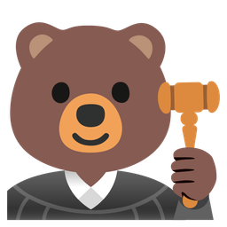 balance scale and bear