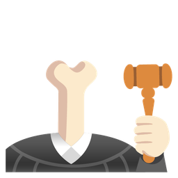 balance scale and bone