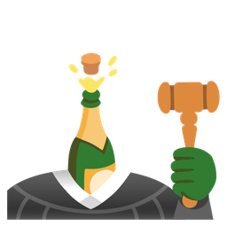 balance scale and bottle with popping cork