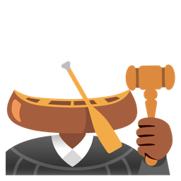 balance scale and canoe