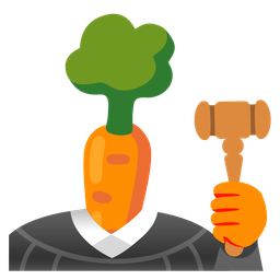 balance scale and carrot