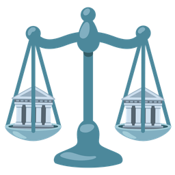 balance scale and classical building