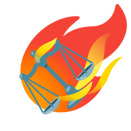 balance scale and comet