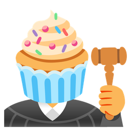 balance scale and cupcake