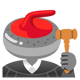 balance scale and curling stone