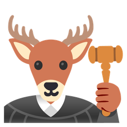 balance scale and deer