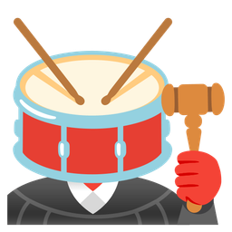 balance scale and drum