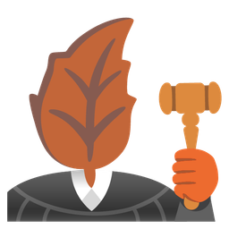 balance scale and fallen leaf