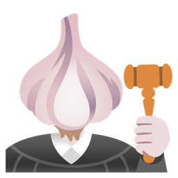 balance scale and garlic