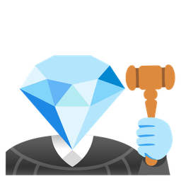 balance scale and gem stone